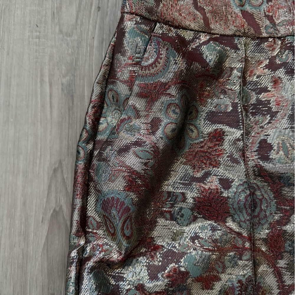 NWT ASOS Slim Kick-flare Jacquard Pants - Picture 10 of 12